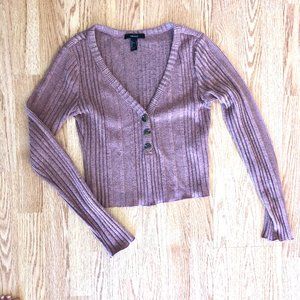FOREVER 21 Cropped Pink Sweater